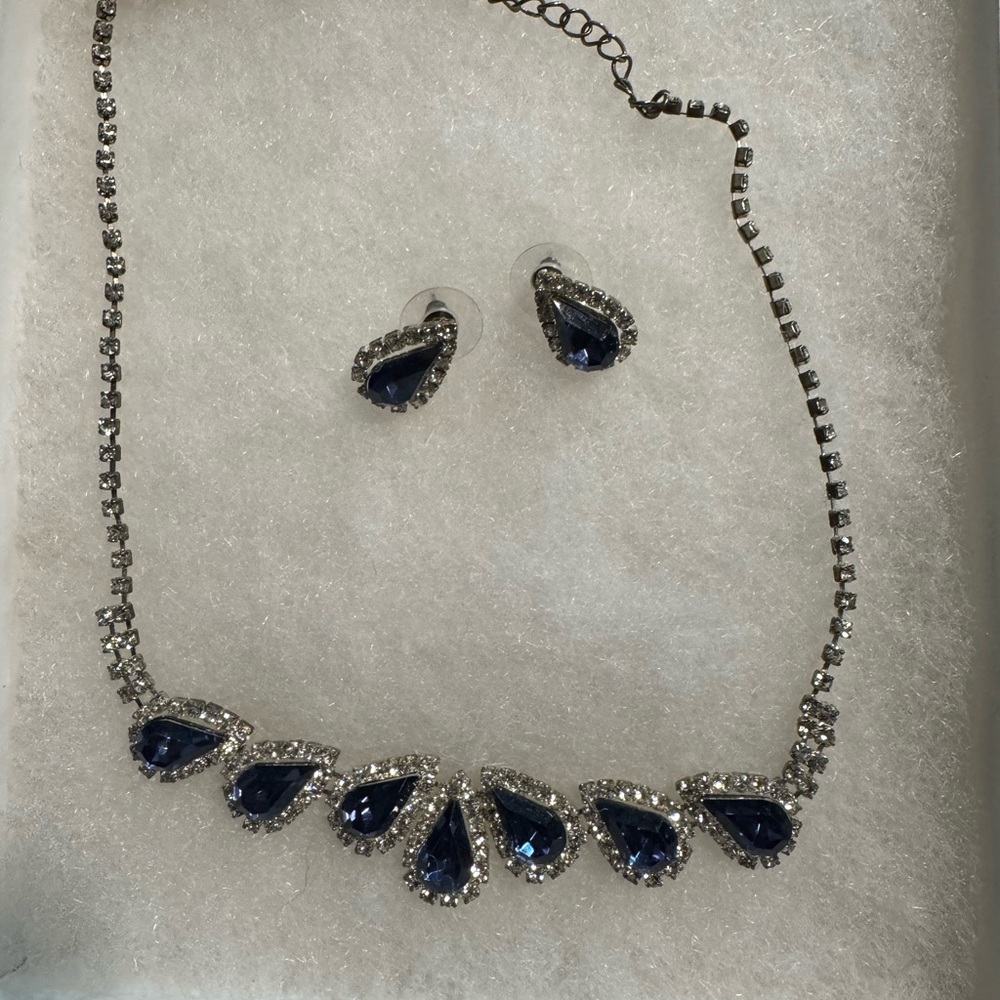 Elegant Blue and Silver Jewelry Set